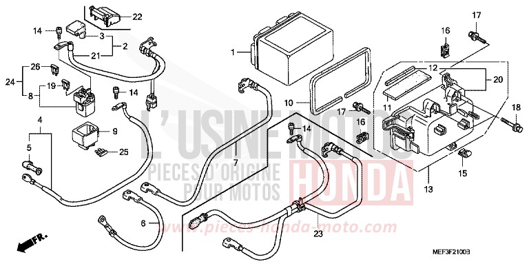 BATTERIE von SW-T400 ABS PEARL COSMIC BLACK (NHA64) von 2009